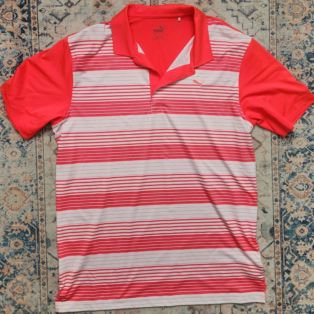 Puma Golf Shirt Size M Neon Pink